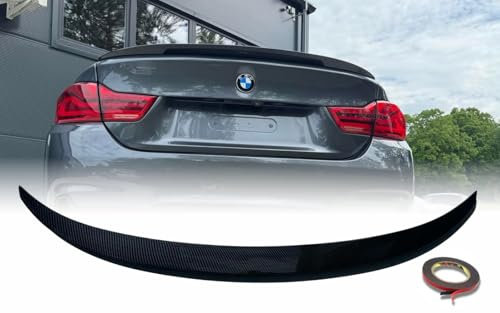 MpTuned F36 Heckspoiler Carbon Look fr BMW 4er 2014-2020, ABS-Kunststoff, Schwarz, Kohlenstofffaser-Look, Selbstklebend