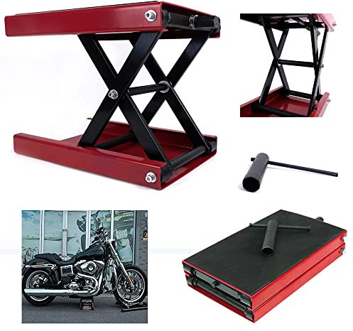 1100 lbs Motorrad-Mittelscherenhebebühne mit großer Plattform, höhenverstellbares Motorrad-Hebedeck mit 3,6-15 Zoll für Garage/Werkstatt/Rennstrecke, Scherenständer für Motorräder, Geländefahrzeuge,