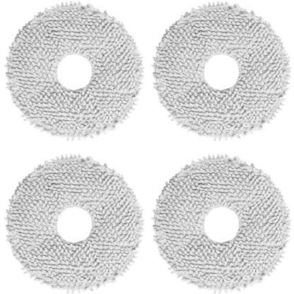 Wjelet 4er Wischtücher Ersatzteile, Ersatz-Mop-Tücher Waschbaren Mikrofaser Nasses Wischpad Zubehör, für Dreame L10 Ultra / L10s Pro / L10s Ultra / L10 Prime / L20 Ultra / X40 Ultra/Xiaomi X20+