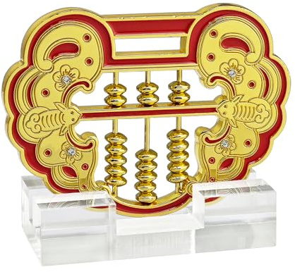2025 Feng Shui Lock Shaped Wealth Abacus Figurine Bring Good Luck w5646