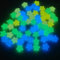 Encuryna Bunt Leuchtsteine 100 Stück, Leuchtende Sterne Star Luminous Stone, Leuchtender Stein Gartenlandschaftsbau Aquarium Dekosteine, Fluoreszierende Steine DIY Zubehör