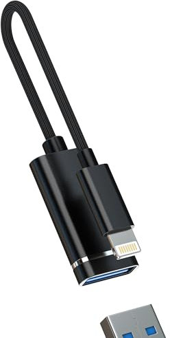 Adaptateur mâle Lightning vers USB femelle OTG 3.0 Câble pour iPhone14 13Pro Max pour iPad Connecteurs certifiés MFI pour Apple Connecteur USB-A Lecteur Cartes Appareil Photo Numérique Accessoires