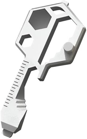 24 in 1 Multi Tool Keychain – Stainless Steel Keyring Multitool, Key Shaped Pocket Tool with Bottle Opener, Screwdriver, Wrench, Mini Utility Gadget for Men, Dad, Husband, Outdoor, Travel, Gift