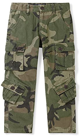 Aeslech Pantaloni cargo da ragazzo, 8 tasche, stile casual, per attività all'aria aperta, 11-12 Anni