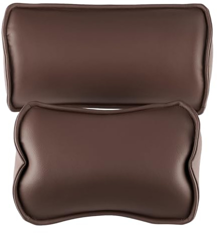 Giroflee Halswirbelkissen, Sitz-, Nackenkissen für Zahnarztstuhl, Kissen, Mikrofaser, Leder, Memory-Baumwolle, Kopfpolster, Lendenwirbelpolster, Stuhl-Set (braun)