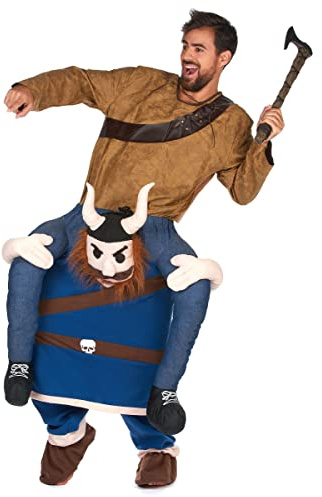 Jadeo - Déguisement Homme à DOS de Viking Adulte Taille Unique - Multicolore