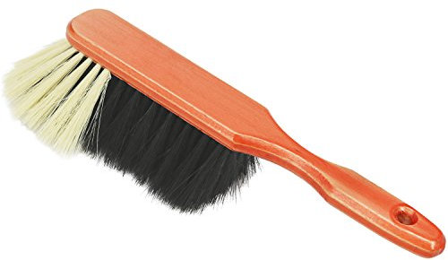 COM-FOUR® Escoba de Mano de Madera - Escoba de Mano con cerdas de Crin - Escoba de Mano con Agujero para Colgar - Aprox. 30 cm (1 Pieza)