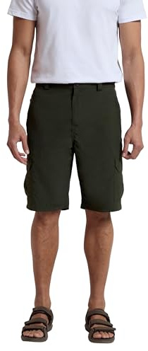 Mountain Warehouse Explore Mens Shorts - Fast Dry Shorts, Light Shrink & Fade Resistant Hiking Short Pants, 5 Pockets - Spring Summer, Walking, Safari, Beach Khaki W34