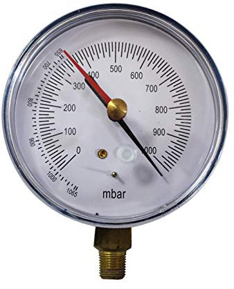 VACUOMETRO VUOTOMETRO Ø 80 POMPA VUOTO 1000/0 MBAR ATTACCO 1/8 NPT