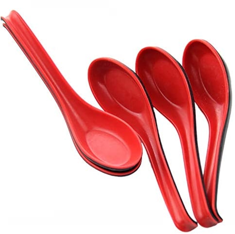 Xrten 5 Pcs Cucharas de Sopa de Plástico