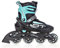 Raven Profession Inlineskates Inliner für Kinder und Erwachsene OPTIONAL 2in1 mit Schlittschuhen verstellbar Black/Mint 38-42 (25cm-27,5cm)