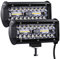 Kraumi Phare de Travail 12V 300W 7'' Projecteur LED Voiture 12v Etanche IP67 Spot Flood Feux Antibrouillard 27,000lm Camion Tracteur SUV Bateau(2 PCS)