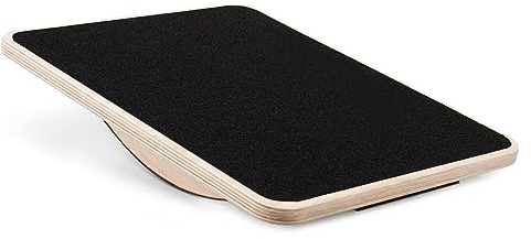 Yes4All R7TM - Tabla de equilibrio profesional de 44 centímetros; tabla basculante de madera para escritorio de pie, soporta hasta 158 kg, negro, 30D
