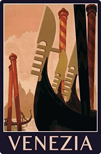 Blechschild 20x30cm gewölbt Urlaub Venezia Venedig Deko Geschenk Schild
