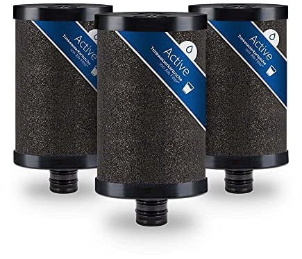 Alb Filter® Active Ersatzkartusche | 3er-Pack | Trinkwasserfilter | Reduziert Schadstoffe, Mikroplastik, Chlor, Blei, Pestizide | Made in Germany