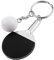 Perfeclan Mini Raquette de Tennis de Table et Balle Pendentif Porte-clés-Cadeau Amoureux de Pong, Noir