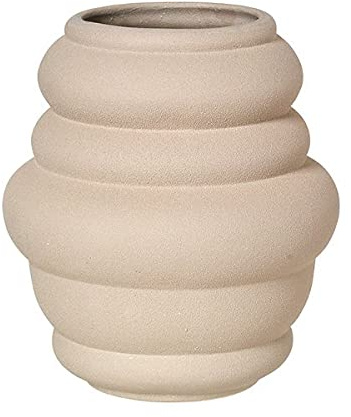 Broste Copenhagen Ursula Blumenübertopf Steingut Taupe, Maße: 17,6cm x 20cm, 14560030