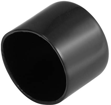 sourcing map 8pcs Rubber End Caps 60mm ID Vinyl Round End Cap Cover Screw Thread Protectors Black