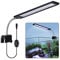 KWOKWEI LED Aquarium Licht, Clip-on Aquarium Lampe mit Weiß und Blau Licht, 10W LED Aquarienleuchte mit verstellbarem Halter, 27LEDs Fische Tank Beleuchtung für Aquarium, Zisternen