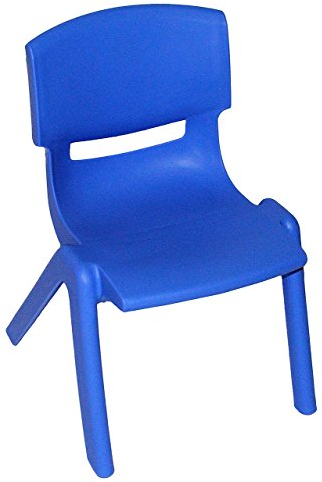 alles-meine.de GmbH Kinderstuhl - BLAU - stapelbar/kippsicher/bis 100 kg belastbar - für AUßEN & INNEN - für Mädchen & Jungen - Kindermöbel - Plastik/Kunststoff - Stuhl..