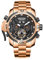 REEF TIGER Sport Herrenuhr Automatik Komplizierte Uhr mit Roségold Armband RGA3532 (RGA3532-PBOP)
