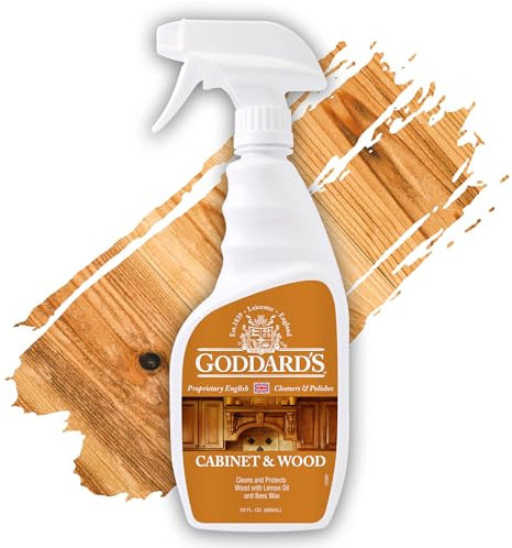 Goddard's Cabinet & Wood Cleaner Spray – 680ml – Cleans, Shines, Restores & Protects – Furniture Polish with Lemon Oil & Beeswax for Cabinets, Tables, Doors, Panels & Wood Surfaces