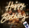 Happy Birthday Neon Sign Large Size 58 x 40cm Happy Birthday Neon Light Sign with Dimmable Remote Control LED Neon Sign for Birthday Christmas Party Wall Decoration Bar Home Light
