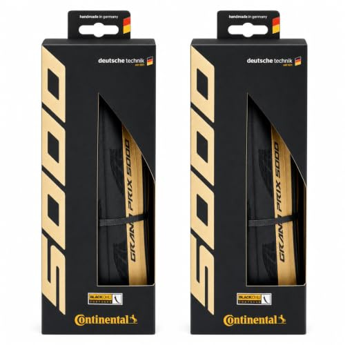 Continental Grand Prix 5000 - Rennradreifen | Der beste Allrounder im Feld - BlackChili, Vectran Breaker, LazerGrip, Active Comfort Technologie, 2er-Pack