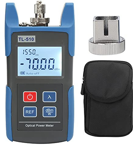 Nimomo Misuratore Di Potenza a Fibra Ottica, Tester Fibra Ottica Ottico Power Meter Fibra Ottica Power Meter, 70dbm~+10dbm Misuratore Di Potenza in Fibra Tester Ftth Con SC/FC Connettore, 850-1625nm