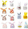 Rolin Roly 140PCS Geschenktüten Süssigkeiten Beutel Tierohr Tüten Partytüte Mitgebseltüten Rabbit Ear Gift Bags für Kekse Geschenke Ostern Hochzeit Geburtstag (140PCS)
