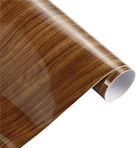 10/30 * 100 cm glänzend holzkorn PVC Vinyl Film Auto internen Dekoration Aufkleber wrap wasserdichtes Korn strukturiertes abziehbarer zubehör Autofolie (Color Name : 9454 F, Size : 50x600cm)