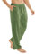 YuKaiChen Herren Leinenhose Herren Lang Sommerhose Weit Leicht Loose Fit Freizeithose Yoga Urlaub Strandhose mit Kordelzug Grün M
