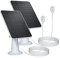 Solarpanel kompatibel mit Pro 4, Pro 3, Ultra, Ultra 2 & Floodlight Überwachungskamera Draussen, 5V4W Solarpanels laden IP65 wetterfest mit 3m Magnet Ladekabel, verstellbare Halterung, 2 Pack