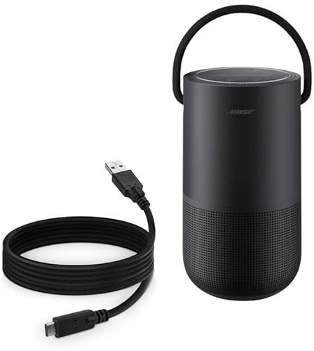 BoxWave Cable Compatible with Bose Portable Smart Speaker - DirectSync - USB 3.0 A to USB 3.1 Type C, USB C Charge and Sync Cable for Bose Portable Smart Speaker - 6ft - Black