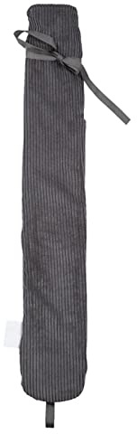 Hot Water Bottle with Cover Soft High-Quality Hot Water Bottle 75 cm Long Thermos Flask Made of Pure Rubber Corduroy Fabric Grey