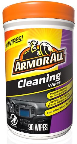Armor All Car Cleaning Wipes, Wipes for Car Interior and Car Exterior, 90 Wipes Each