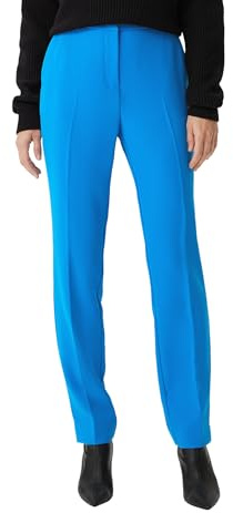 Comma Damen Hose Regular: Crêpe-Hose mit Bügelfalten