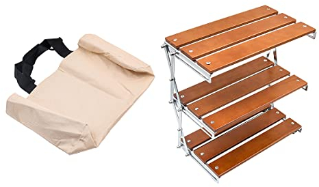 NUZAMAS Tragbares Campingregal, 3-lagig, Outdoor-Campingtisch, 3 Etagen, faltbar, Regal, Picknick, Schreibtisch, Outdoor, für Camping, Party, Picknick, Strand, Grill, Kochen
