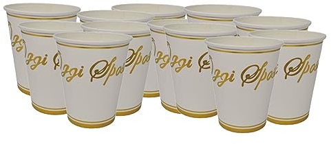 ZENZERO® - STOVIGLIE per FESTA MATRIMONIO OGGI SPOSI ORO in Carta MONOUSO - (12 Bicchieri), MAT_006