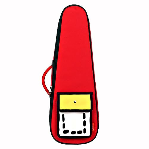 Ukulele Case Backpack 12MM Thick Padding Oxford Cloth Ukulele Bag 23/24 Inch Concert Ukulele Gig Bag 4-Saiten-Gitarrentasche (rot)