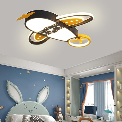 DHGIE Led Lampen Deckenlampen Deckenlampe Für Kinder Flugzeugdesign 53W 4240lm 62cm Mit Dimmbarer Fernbedienung 3000-6000K Moderne Cartoon Deckenleuchten Wohnzimmer Schlafzimmer Kinderzimmer