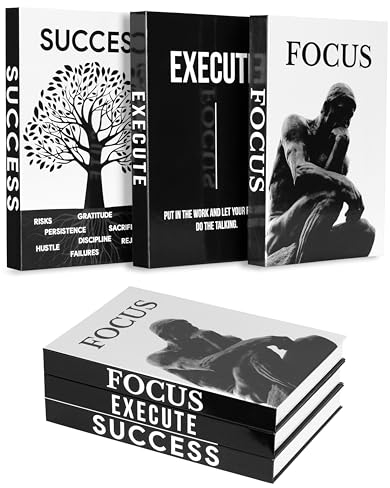 3 Bücher zur Dekoration, dekorative Bücher für Moderne Wohnkultur | Schreibtischzubehör ästhetisch für Home Office Decor, Couchtisch Bücher Dekor | Buchboxen für ästhetische Raumdekoration, Bürodekor