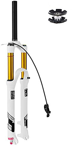 Forcella Ammortizzata Per Mountain Bike 26/27,5/29 Pollici 120mm O 140mm Da Viaggio, Forcella Anteriore Pneumatica Mtb In Lega Ultraleggera Per Pneumat(Size:27.5/140MM,Color:SERRATURA REMOTA DIRITTA)