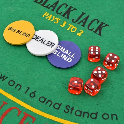 Homgoday Poker Set mit Casino Würfeln, Spielkarten, Chiphaltern & Kartenmischer - Mehrfarbig, Aluminiumkoffer Model80186