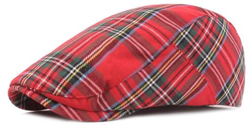 LICHENGTAI Schiebermütze für Herren Damen, Retro Tellermütze Schirmmütze Verstellbar Baumwolle Flache Kappe Barett Hut Baskenmütze Newsboy Cap für Frühling Sommer Herbst Winter