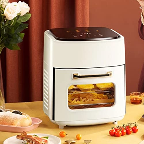 IkErna Air Fryer Four 15L, Four À Comptoir Multifonction Avec Rôtis, Cuisine Sans Huile, Intérieur Antiadhésif/Wit
