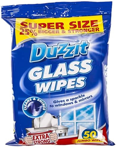 50pk Glass Wipes - Wipes, Multi Task Wipes, Cleaning Wipes - Multi Task Cleaning Wipes for Quick and Efficient Glass Cleaning at Your Fingertips