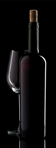 artissimo, Glasbild, 30x80cm, AG5460A, Essen und Trinken: Wein II, Bild aus Glas, Küchendekoration schmal, Wandbild Küche modern, Küchenbild