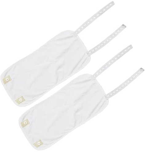 Rizinusöl Wickelset, 2 Stück, 30,5 x 15,2 cm, auslaufsicher, wiederverwendbare Rizinusöl Wickelpackungen, Rizinusöl Wickelset aus Bio Baumwolle, Rizinusöl Wickelpackung für Knie, Waden, Ellenbogen