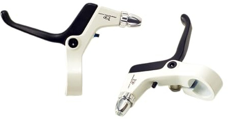 Harilla Fahrrad Bremshebel Bremsgriff Alu-Legierung für Kinder, Weißesilber | Fahrrad Handgriff Bremse, Kurzer Griff Lenker Bremsen Handbremshebel Handbremse, 22,2mm Klemmdurchmesser für Kinderräder